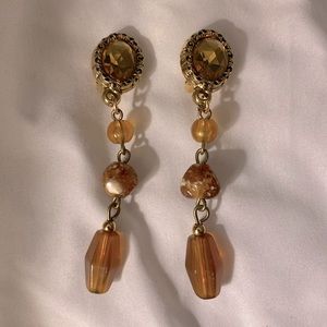 Clip on dangle earrings